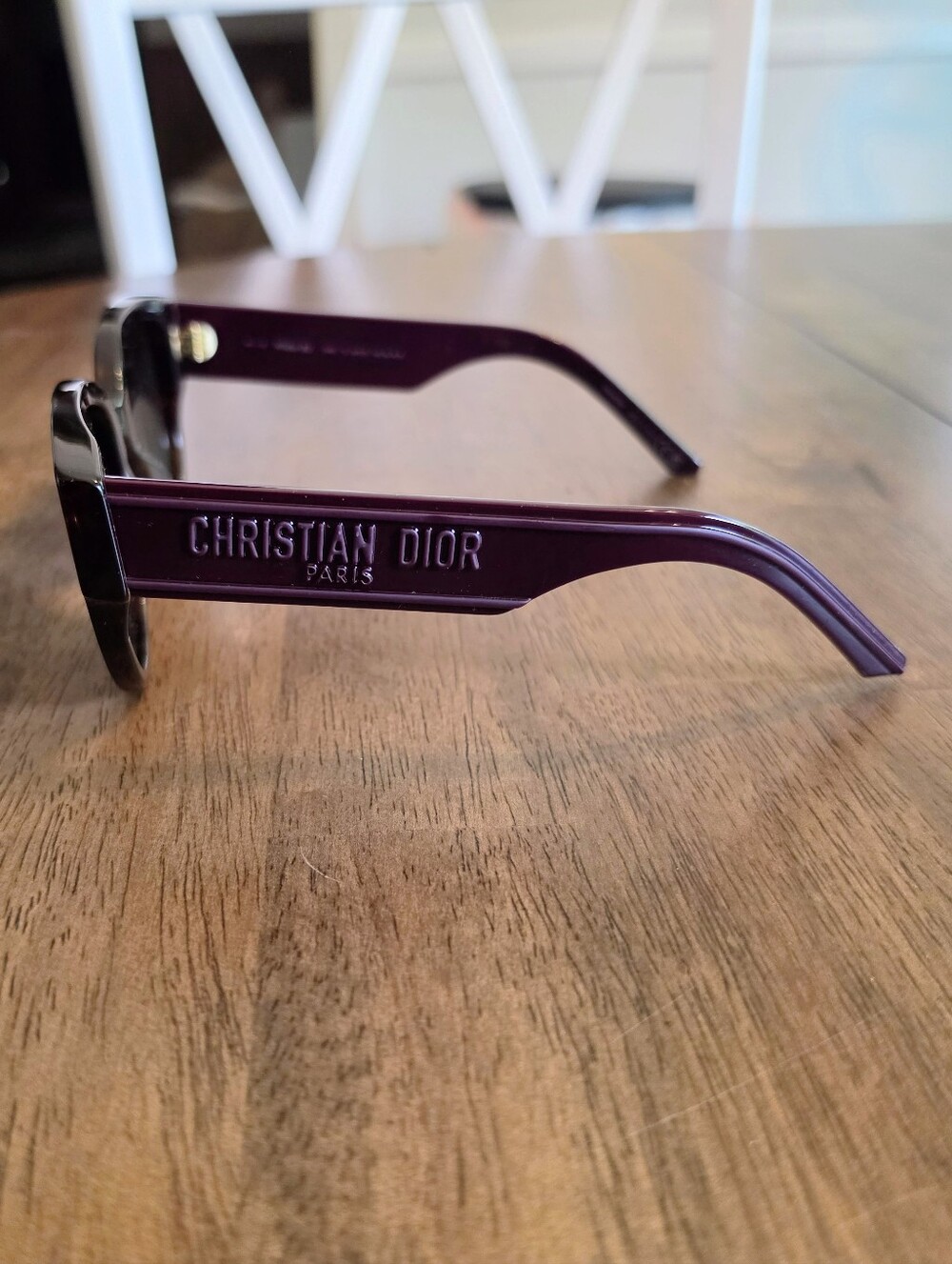 NIB Christian Dior Wildior BU Tortoiseshell Cat Eye Sunglasses Purple Temples - Picture 8 of 15